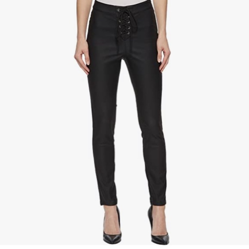 Romeo & Juliet Couture Faux Leather leggings like New